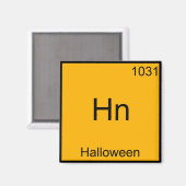 Aimant Hn - Halloween Funny Élément Mème Chimie Tee (Recto/Verso)
