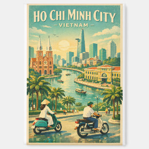 Aimant Hô Chi Minh-Ville, Vietnam, dans un classique rétr