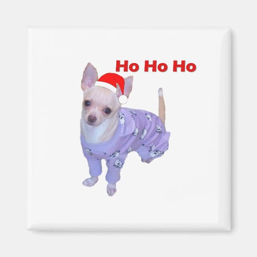 Aimant Ho Ho Ho (Chihuahua) (Devant)