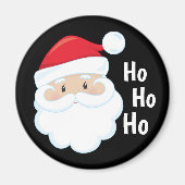 Aimant Ho Ho Ho Père Noël Face Joyeux Noël Fêtes Rouge (Devant)