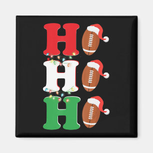 Aimant Ho Ho Ho Santa Hat Fun Football Américain Noël