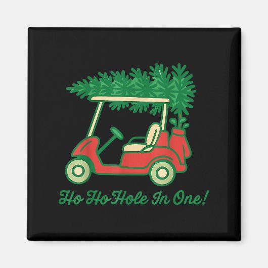 Aimant Ho Ho Hole In One Santa Golf Christmas Holiday Gol (Devant)