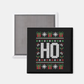 Aimant Ho Où Est Mon Ho Drôle de Pull de Noël Moche Chris (Recto/Verso)