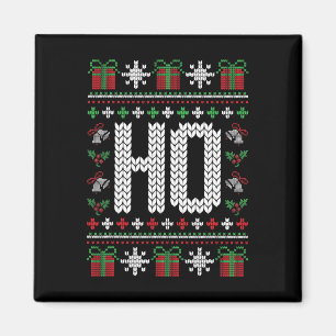Aimant Ho Où Est Mon Ho Drôle de Pull de Noël Moche Chris