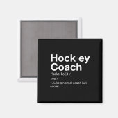Aimant Hockey Coach Fun Sport Coach Définition (Recto/Verso)