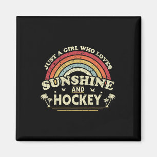 Aimant Hockey. Juste Une Fille Qui Aime Le Soleil Et Le H
