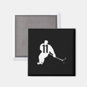 Aimant Hockey Numéro Onze 11 (Recto/Verso)