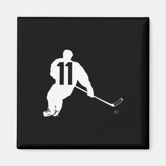 Aimant Hockey Numéro Onze 11 (Devant)