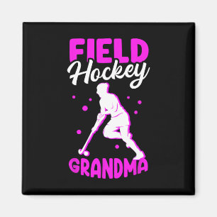 Aimant Hockey sur gazon Grand-mère Joueuse de hockey sur