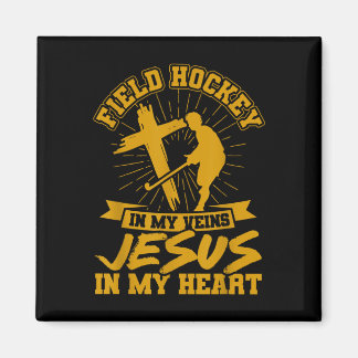 Aimant Hockey sur gazon Hockey sur gazon dans mes veines
