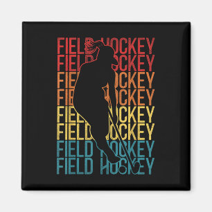 Aimant Hockey sur gazon rétro vintage Hockey sur gazon