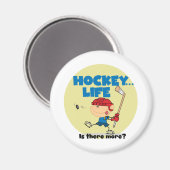 Aimant Hockey y a plus de t-shirts et cadeaux (Recto/Verso)