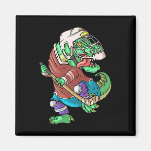 Aimant Hockeysaurus Enfants T-rex Dinosaure Avec Bâton de