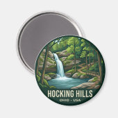 Aimant Hocking Hills USA (Recto/Verso)