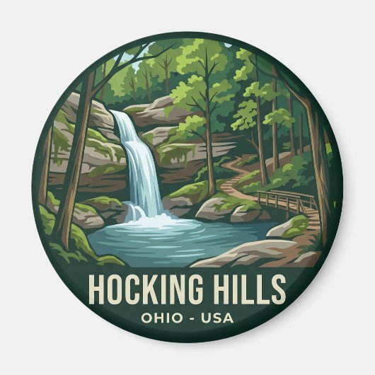 Aimant Hocking Hills USA (Devant)