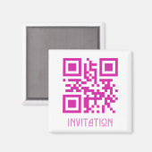 Aimant HOCO Invitation, QR Code message codé.b (Recto/Verso)