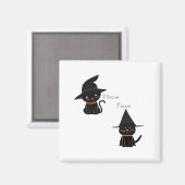 Aimant Hocus Pocus Chats noirs (Recto/Verso)