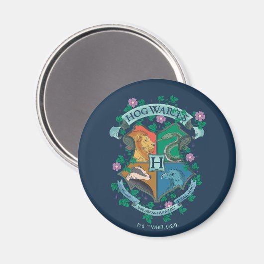 Aimant HOGWARTS™ Floral Crest (Recto/Verso)