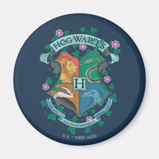 Aimant HOGWARTS™ Floral Crest (Devant)