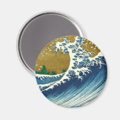 Aimant Hokusai Big Wave Japon Art japonais (Recto/Verso)
