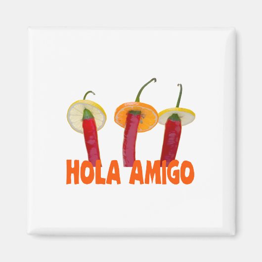 Aimant Hola amigo (Devant)