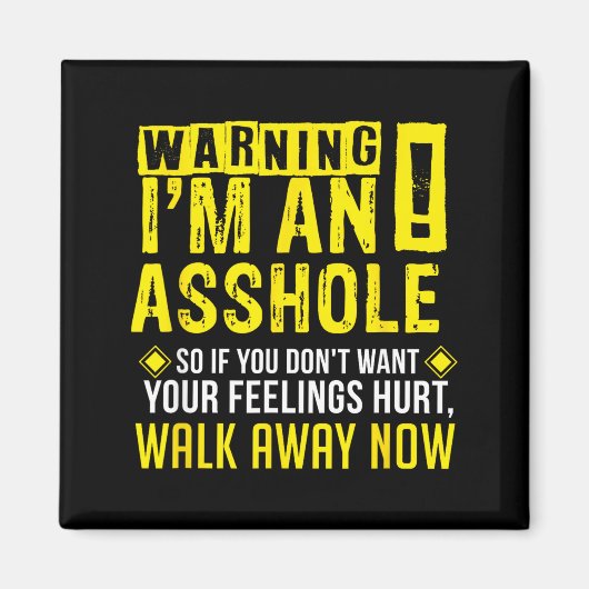 Aimant Hole Holes Warning Profanity Fun Gag Gift (Devant)