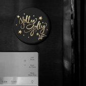 Aimant Holly Jolly AF | Shiny Gold Faux Foil Script