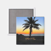 Aimant Hollywood, Floride - soleil tropical (Recto/Verso)