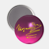 Aimant HOMAGE À MOZART, améthyste rose (Recto/Verso)