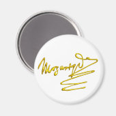 Aimant HOMAGE À MOZART Gold Signature Du Compositeur Whit (Recto/Verso)