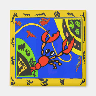 Aimant Homard, Épisette Abstraite, Style Matisse