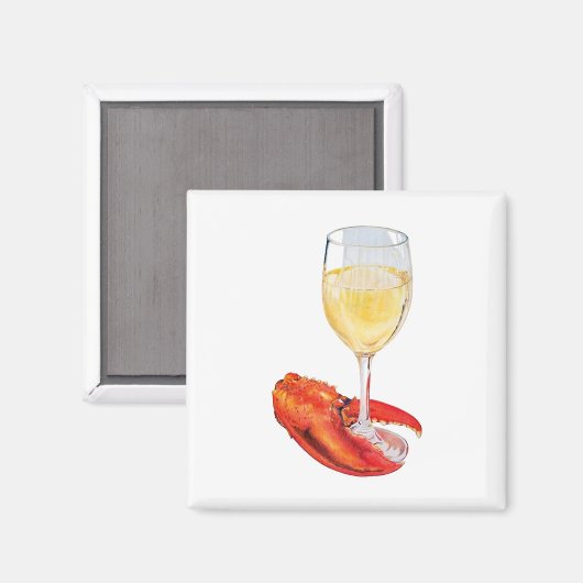 Aimant Homard et vin (Recto/Verso)
