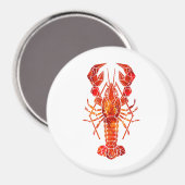 Aimant Homard polygonal rouge (Recto/Verso)