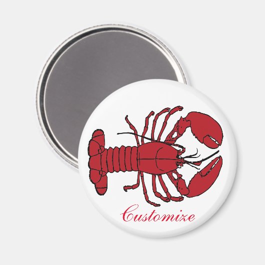 Aimant Homard rouge Thunder_Cove du Maine (Recto/Verso)