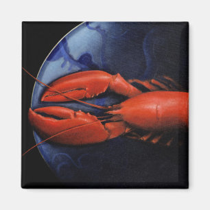 Aimant Homard sur plaque Tiffany
