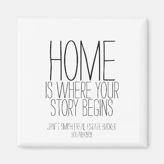 Aimant Home est l'endroit où votre histoire commence agen (Devant)