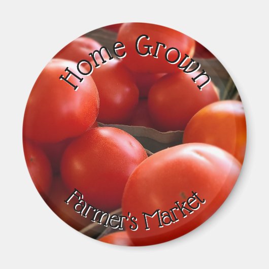 Aimant Home Grown Heirloom Tomates Marché des agriculteur (Devant)