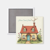 Aimant Home Sweet Home - cadeau de pendaison de crémaillè (Recto/Verso)