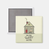 Aimant Home Sweet Home Citation Cute House (Recto/Verso)