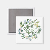 Aimant Home Sweet Home Eucalyptus Wreath (Recto/Verso)