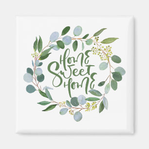 Aimant Home Sweet Home Eucalyptus Wreath