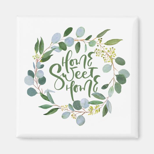Aimant Home Sweet Home Eucalyptus Wreath (Devant)