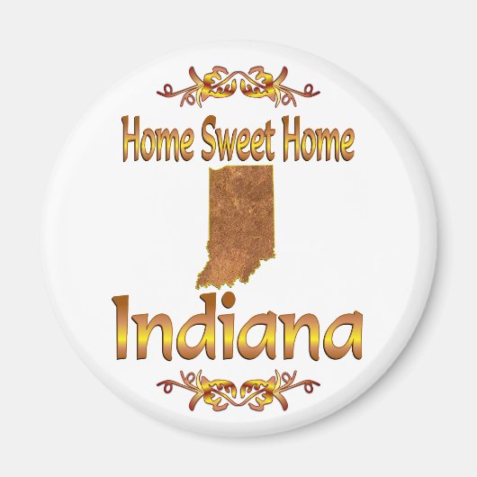 Aimant Home Sweet Home Indiana (Devant)