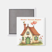 Aimant Home Sweet Home - réfrigérateur-cadeau maison-chau (Recto/Verso)