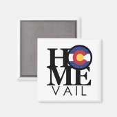 Aimant HOME Vail Colorado (Recto/Verso)