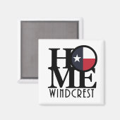 Aimant HOME Windcrest Texas (Recto/Verso)