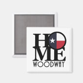 Aimant HOME Woodway Texas (Recto/Verso)