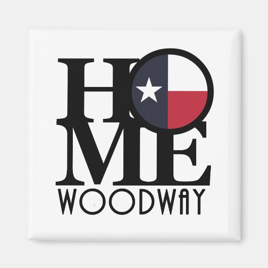 Aimant HOME Woodway Texas (Devant)