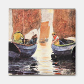 Aimant Homer - Afterglow, peinture d'aquarelle d'art, (Devant)