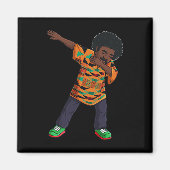 Aimant Homme afro-américain Dabing hommes JunetDix noir (Devant)